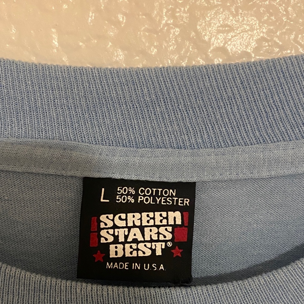 Screen Stars Light Blue Weekend Pilot Tee - Picture 2 of 4